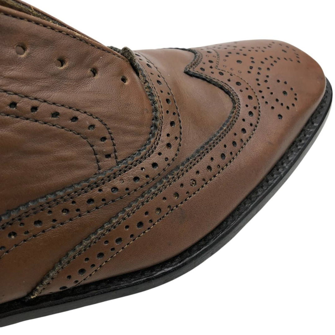 WESTBURY full brogue wingtip shoes Men's 25.5cm genuine leather brown type Vintage Second Hand