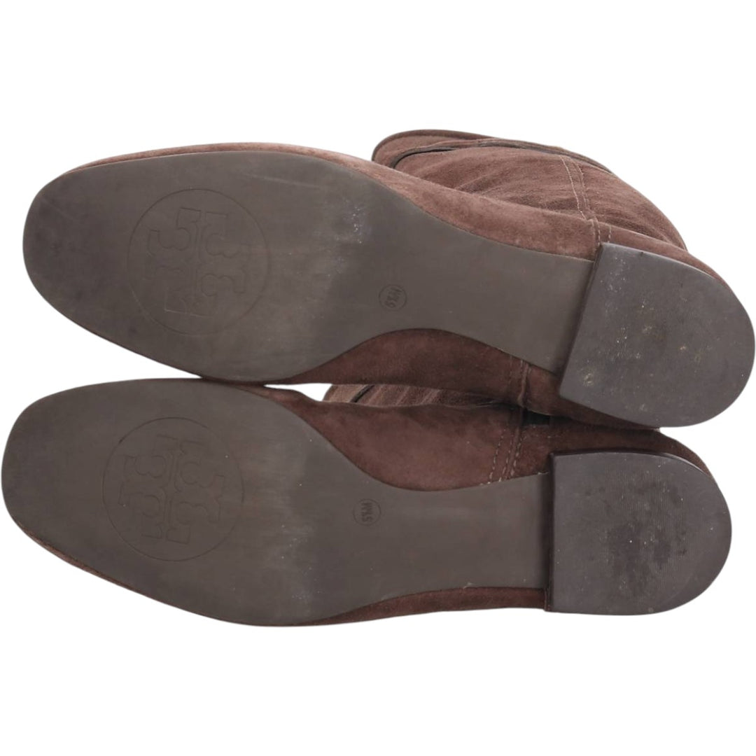 Tory Burch Suede Side-Zip Long Boots, Made in Brazil, Size 5 1/2M, Women's, Equivalent to 8.9 inches /saa013858 Women's 22.5cm Genuine Leather Suede brown type Vintage Second Hand