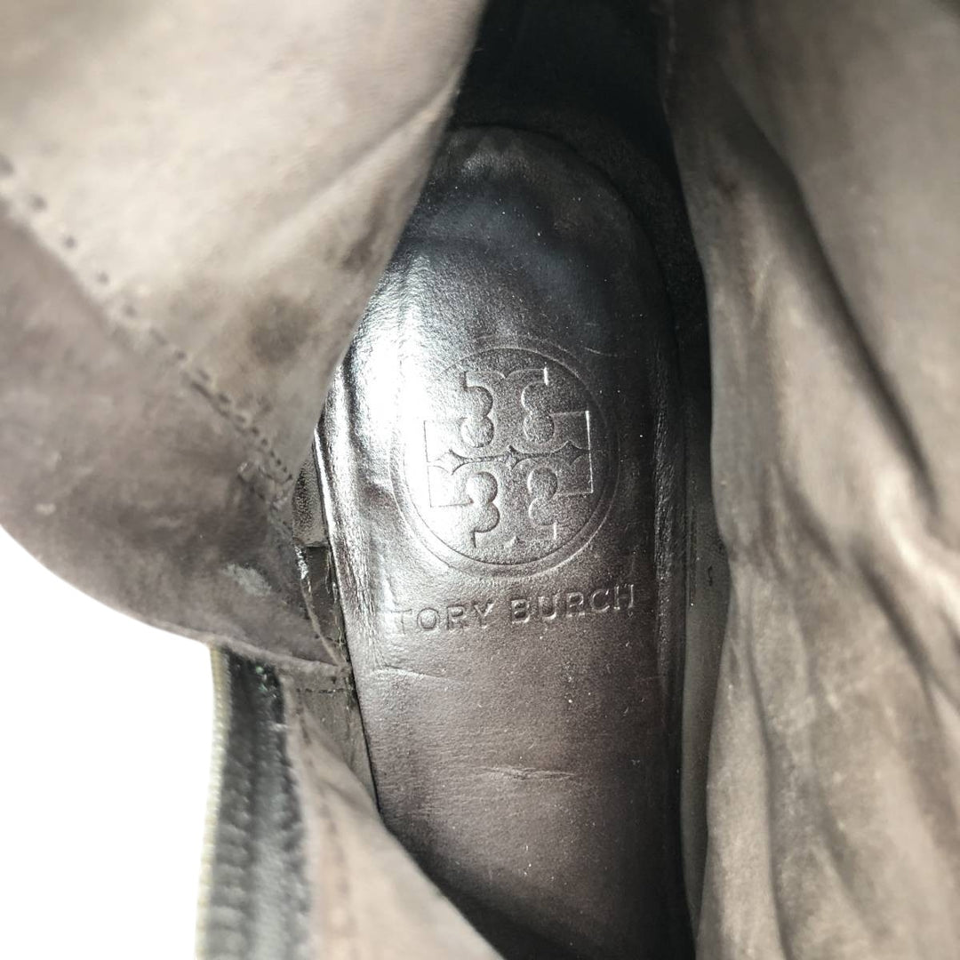 Tory Burch Suede Side-Zip Long Boots, Made in Brazil, Size 5 1/2M, Women's, Equivalent to 8.9 inches /saa013858 Women's 22.5cm Genuine Leather Suede brown type Vintage Second Hand