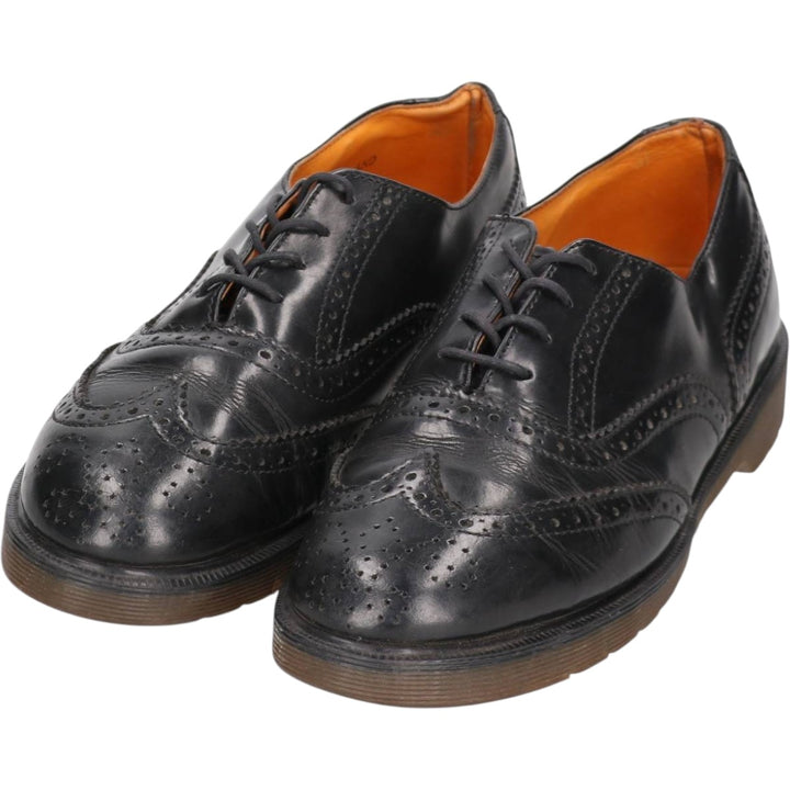 Dr. Martens Wingtip Full Brogue 3-Eye Shoes, Made in England, Size 6, Women's, Size 9.8" (saa013859) Women's 25.0cm genuine leather black type Vintage Second Hand