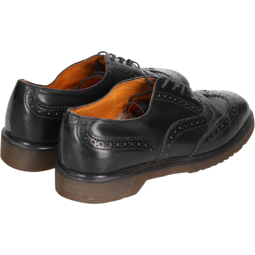Dr. Martens Wingtip Full Brogue 3-Eye Shoes, Made in England, Size 6, Women's, Size 9.8" (saa013859) Women's 25.0cm genuine leather black type Vintage Second Hand