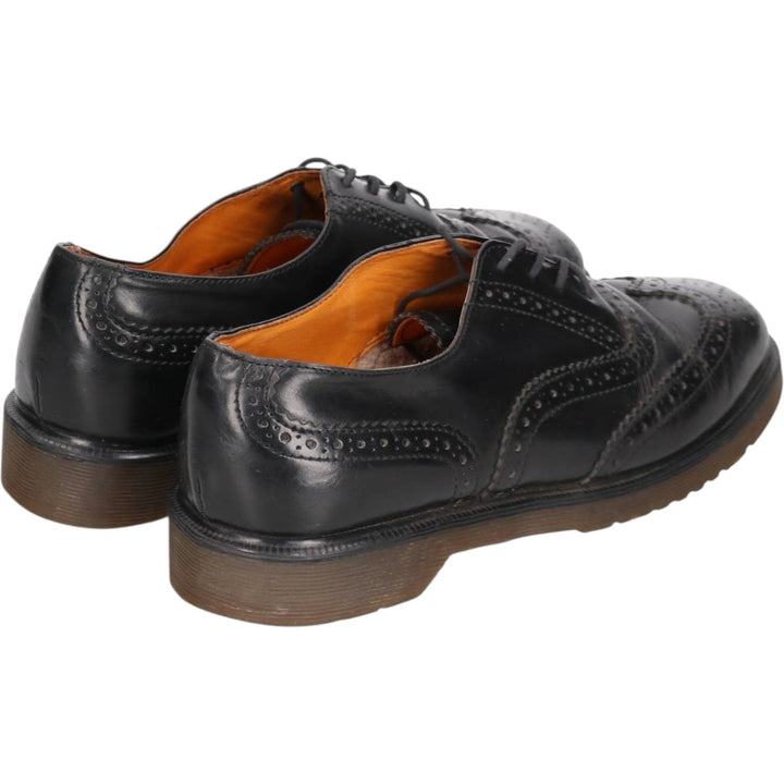 Dr. Martens Wingtip Full Brogue 3-Eye Shoes, Made in England, Size 6, Women's, Size 9.8" (saa013859) Women's 25.0cm genuine leather black type Vintage Second Hand