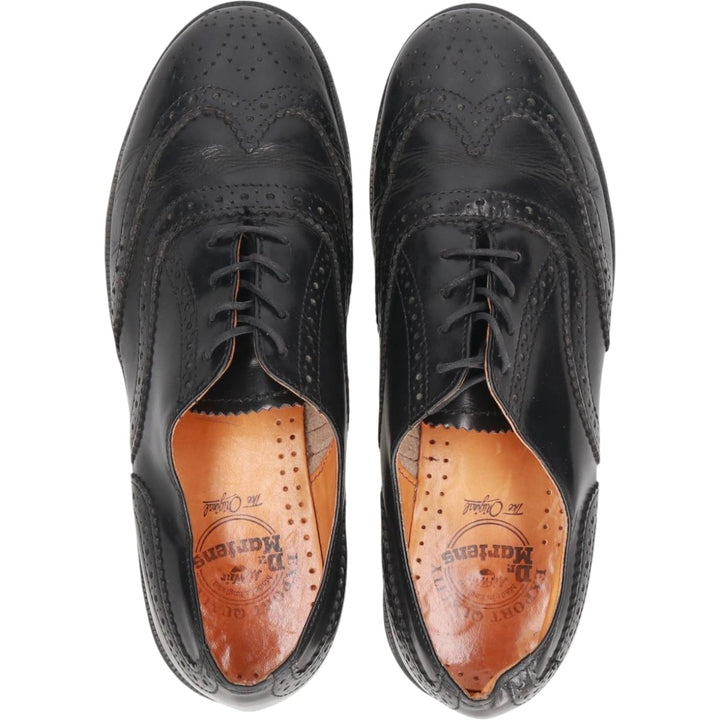 Dr. Martens Wingtip Full Brogue 3-Eye Shoes, Made in England, Size 6, Women's, Size 9.8" (saa013859) Women's 25.0cm genuine leather black type Vintage Second Hand