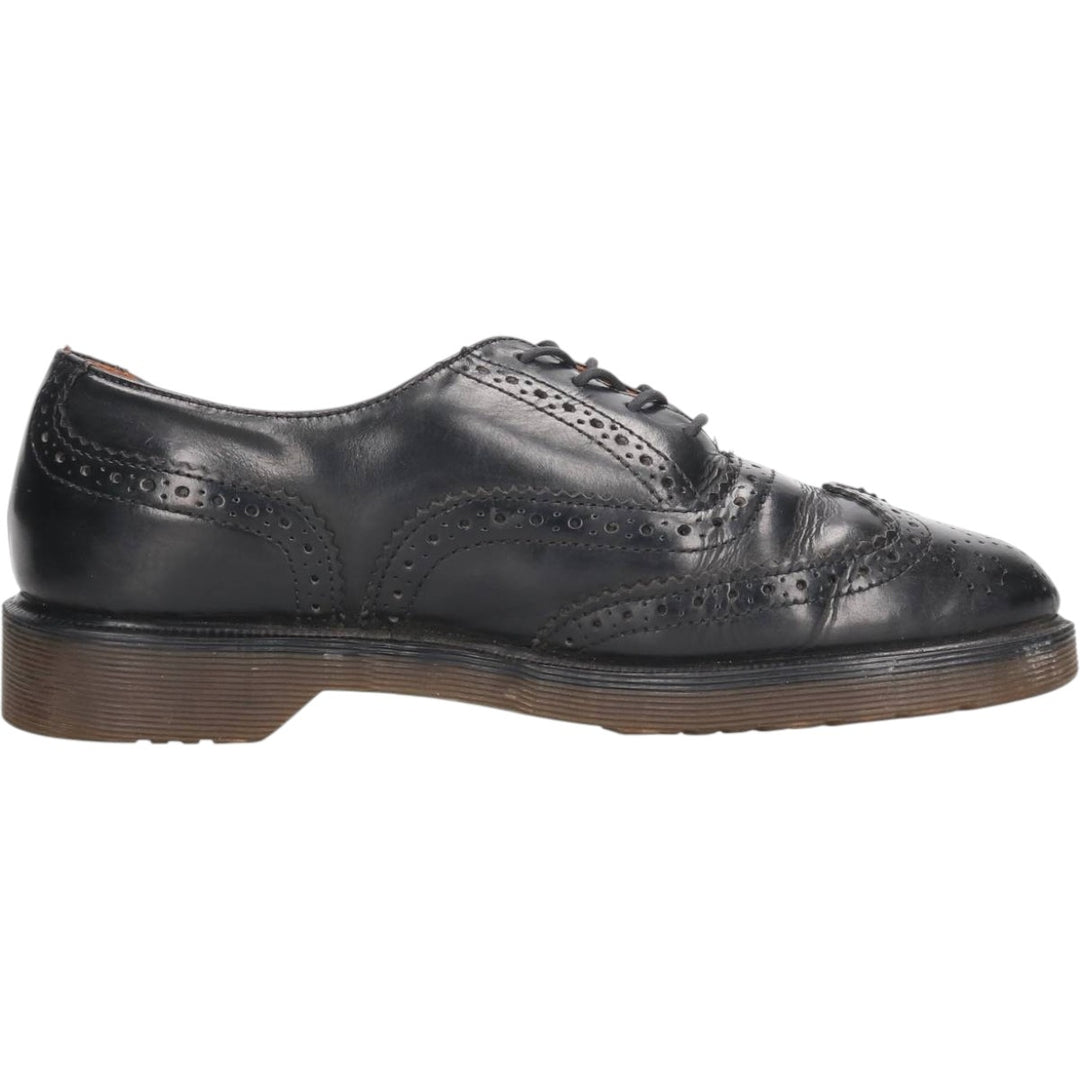 Dr. Martens Wingtip Full Brogue 3-Eye Shoes, Made in England, Size 6, Women's, Size 9.8" (saa013859) Women's 25.0cm genuine leather black type Vintage Second Hand