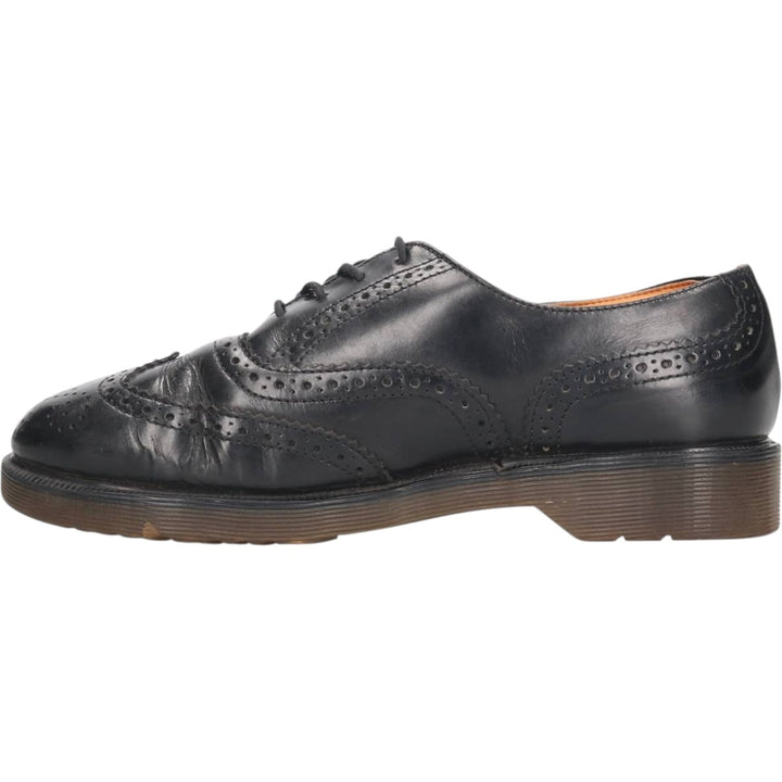 Dr. Martens Wingtip Full Brogue 3-Eye Shoes, Made in England, Size 6, Women's, Size 9.8" (saa013859) Women's 25.0cm genuine leather black type Vintage Second Hand