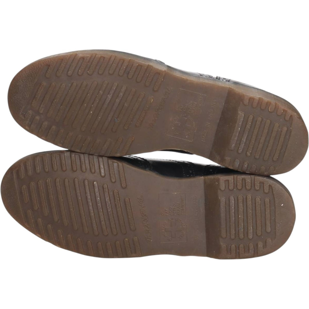 Dr. Martens Wingtip Full Brogue 3-Eye Shoes, Made in England, Size 6, Women's, Size 9.8" (saa013859) Women's 25.0cm genuine leather black type Vintage Second Hand