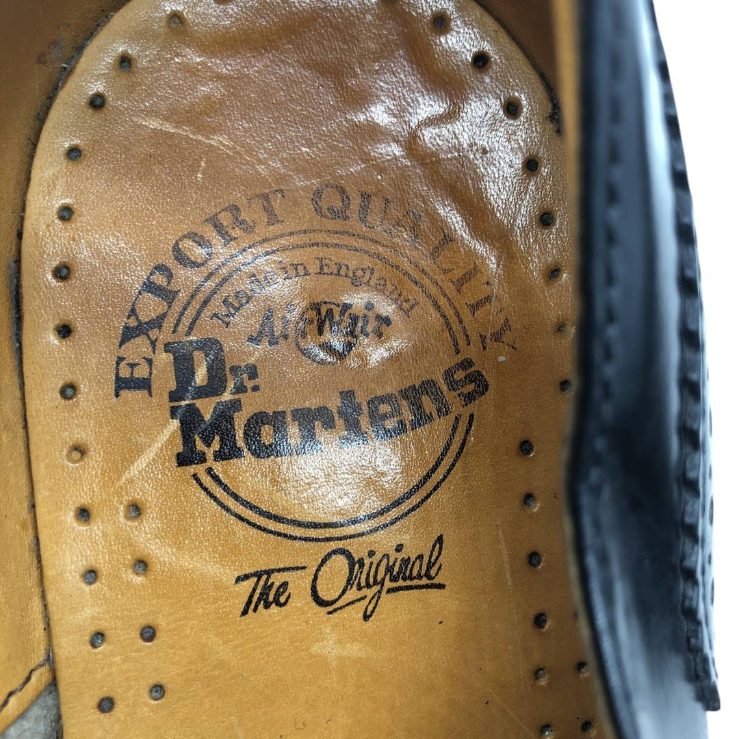 Dr. Martens Wingtip Full Brogue 3-Eye Shoes, Made in England, Size 6, Women's, Size 9.8" (saa013859) Women's 25.0cm genuine leather black type Vintage Second Hand
