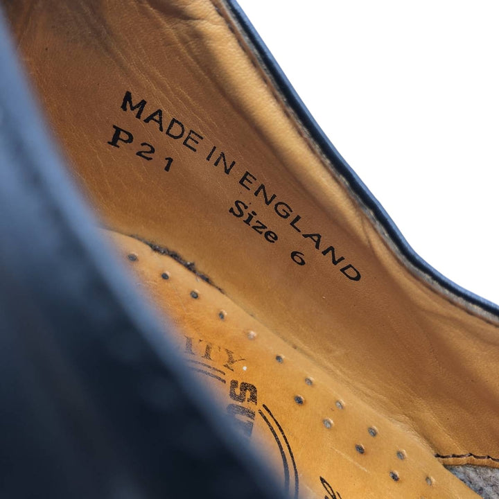 Dr. Martens Wingtip Full Brogue 3-Eye Shoes, Made in England, Size 6, Women's, Size 9.8" (saa013859) Women's 25.0cm genuine leather black type Vintage Second Hand