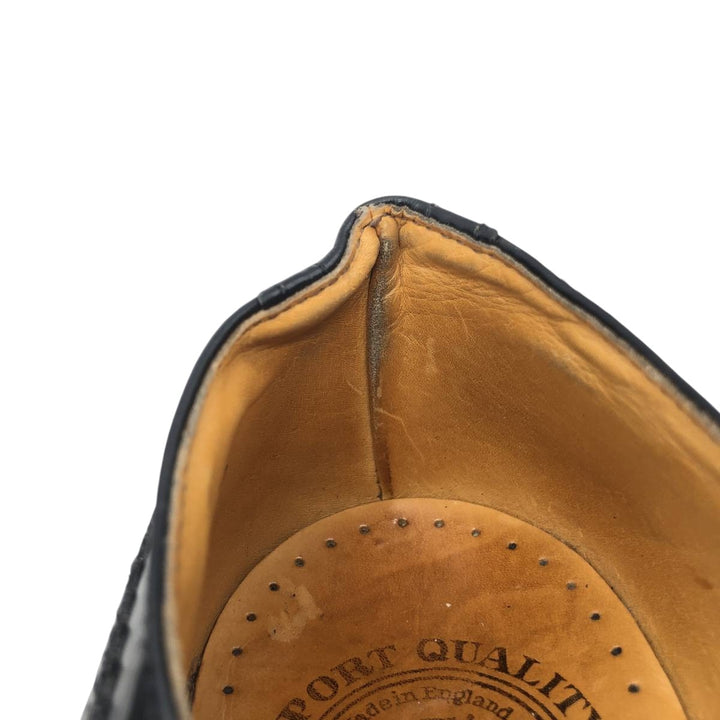 Dr. Martens Wingtip Full Brogue 3-Eye Shoes, Made in England, Size 6, Women's, Size 9.8" (saa013859) Women's 25.0cm genuine leather black type Vintage Second Hand