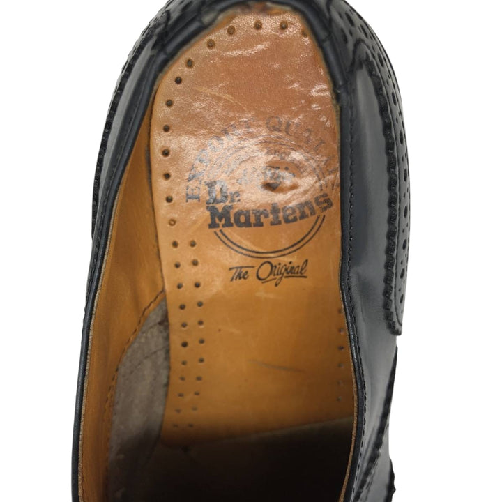 Dr. Martens Wingtip Full Brogue 3-Eye Shoes, Made in England, Size 6, Women's, Size 9.8" (saa013859) Women's 25.0cm genuine leather black type Vintage Second Hand
