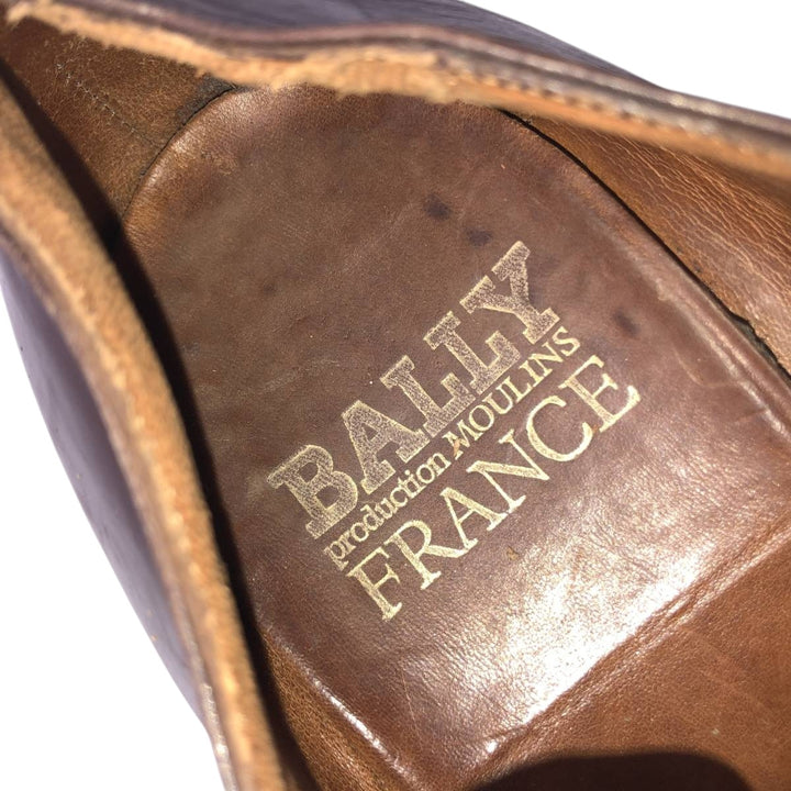 Bally Straight Tip Shoes 8E Men's 26.5cm genuine leather brown type Vintage Second Hand