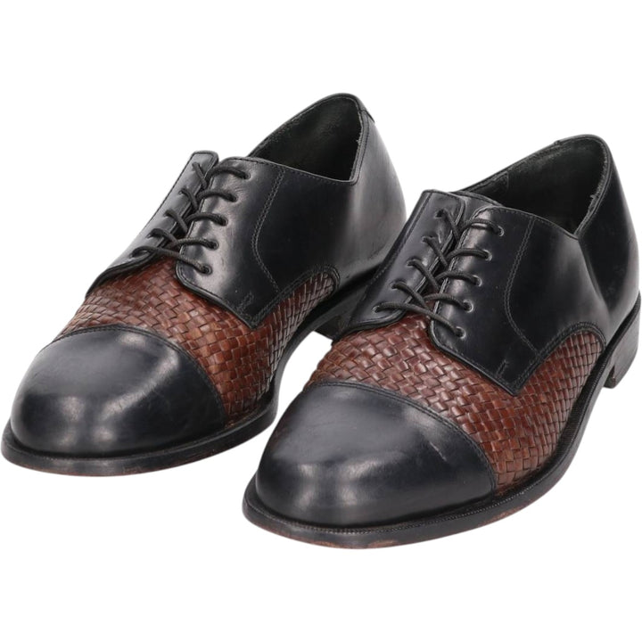 Cole Haan braided straight tip shoes, size 9 1/2D Men's 27.5cm unclear black type Vintage Second Hand