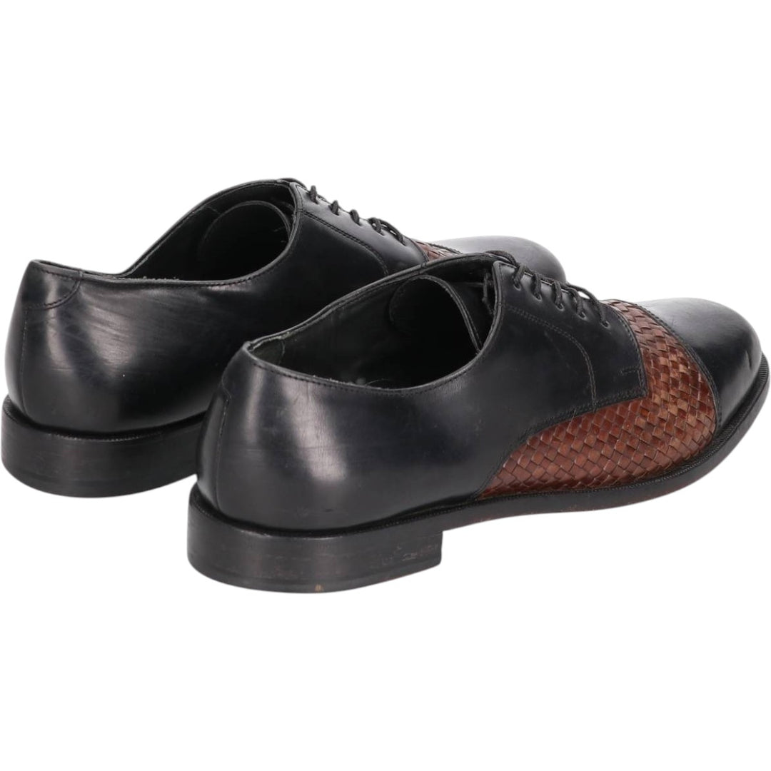 Cole Haan braided straight tip shoes, size 9 1/2D Men's 27.5cm unclear black type Vintage Second Hand