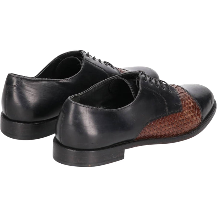 Cole Haan braided straight tip shoes, size 9 1/2D Men's 27.5cm unclear black type Vintage Second Hand