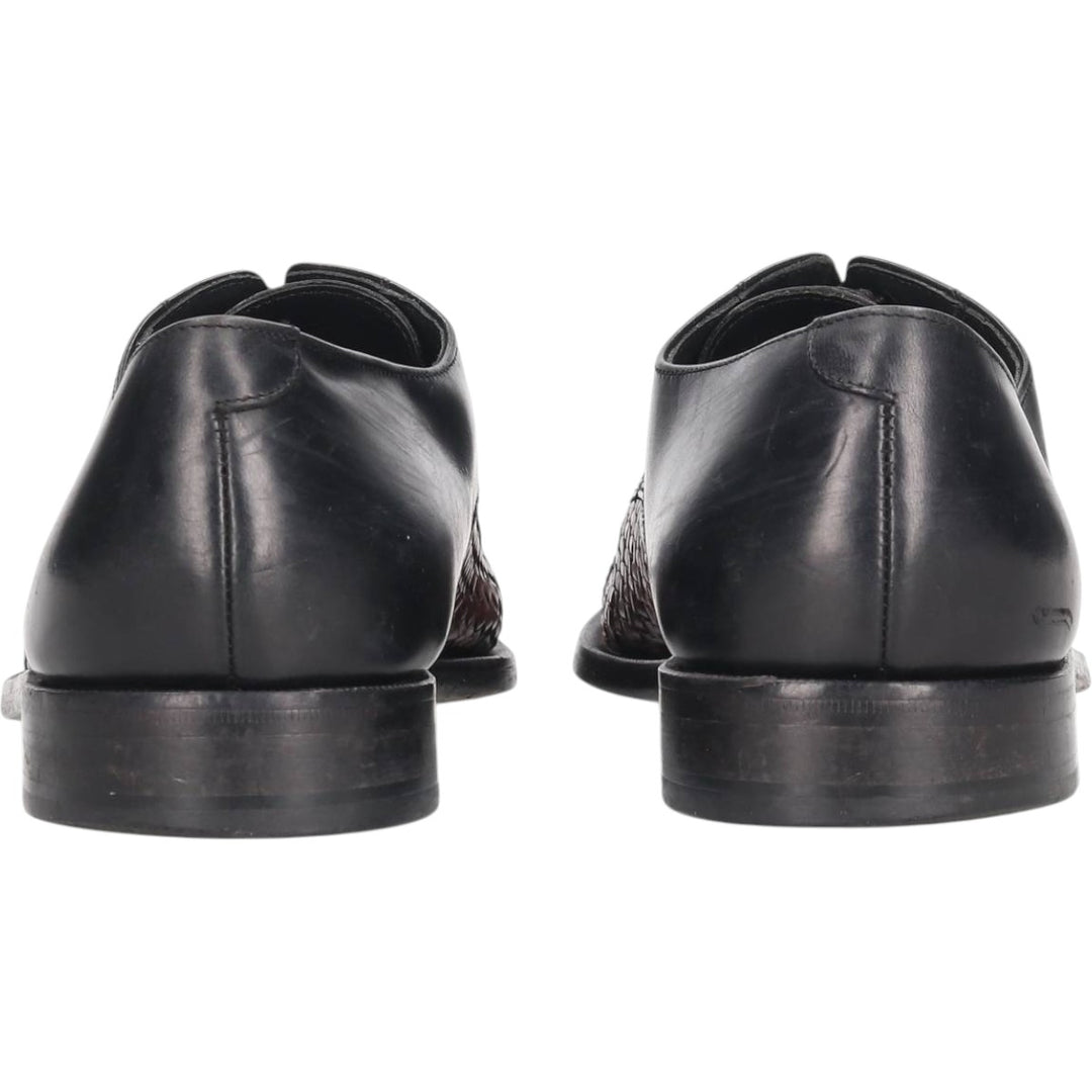 Cole Haan braided straight tip shoes, size 9 1/2D Men's 27.5cm unclear black type Vintage Second Hand