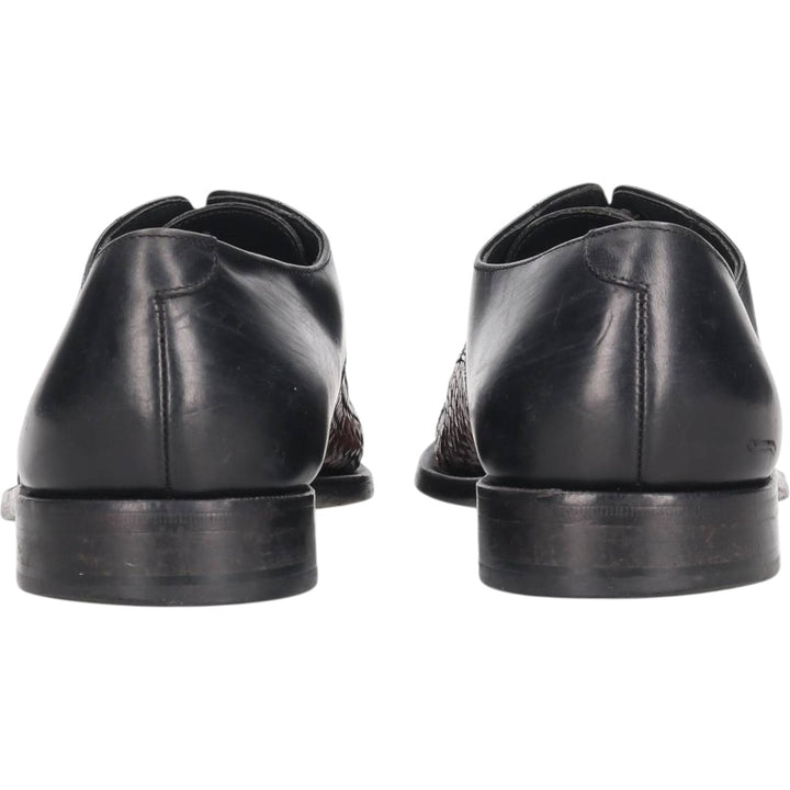 Cole Haan braided straight tip shoes, size 9 1/2D Men's 27.5cm unclear black type Vintage Second Hand