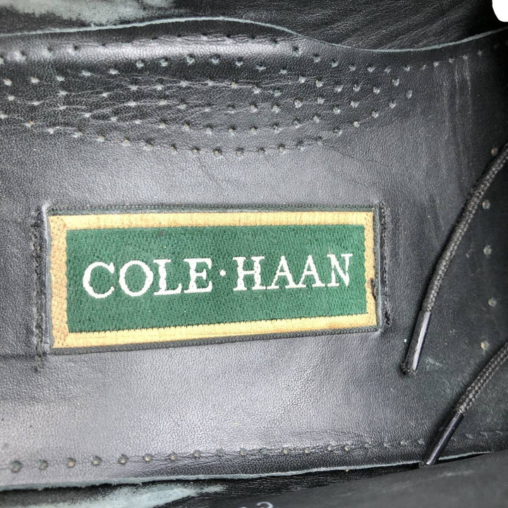 Cole Haan braided straight tip shoes, size 9 1/2D Men's 27.5cm unclear black type Vintage Second Hand