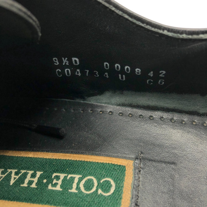 Cole Haan braided straight tip shoes, size 9 1/2D Men's 27.5cm unclear black type Vintage Second Hand