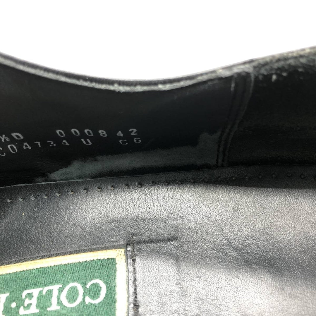 Cole Haan braided straight tip shoes, size 9 1/2D Men's 27.5cm unclear black type Vintage Second Hand