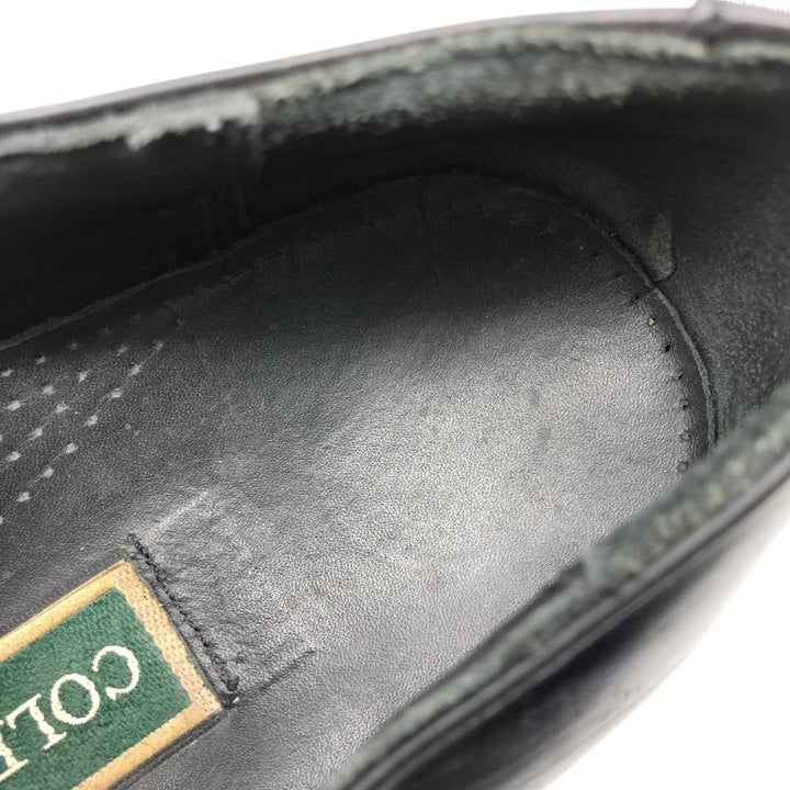 Cole Haan braided straight tip shoes, size 9 1/2D Men's 27.5cm unclear black type Vintage Second Hand