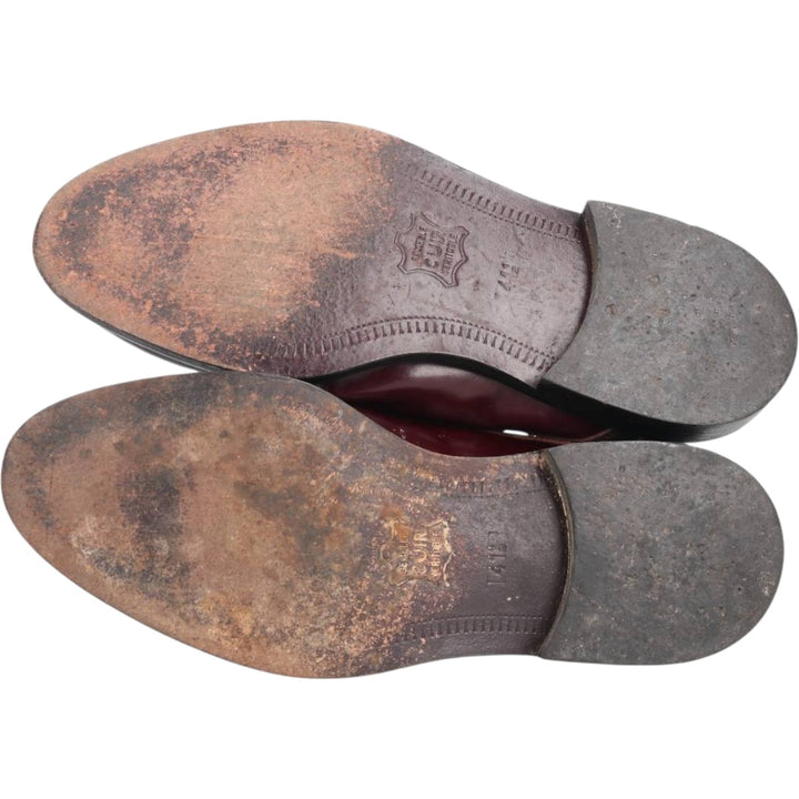 Bally U-tip shoes, size 41 1/2 Men's 26.5cm genuine leather burgundy type Vintage Second Hand