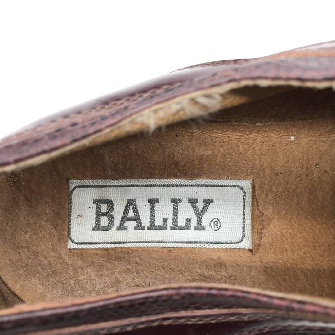 Bally U-tip shoes, size 41 1/2 Men's 26.5cm genuine leather burgundy type Vintage Second Hand