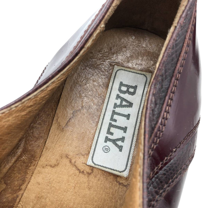 Bally U-tip shoes, size 41 1/2 Men's 26.5cm genuine leather burgundy type Vintage Second Hand