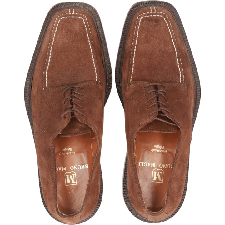 Bruno Magli U-tip shoes, size 41 1/2, made in Italy Men's 27.5cm unclear brown type Vintage Second Hand