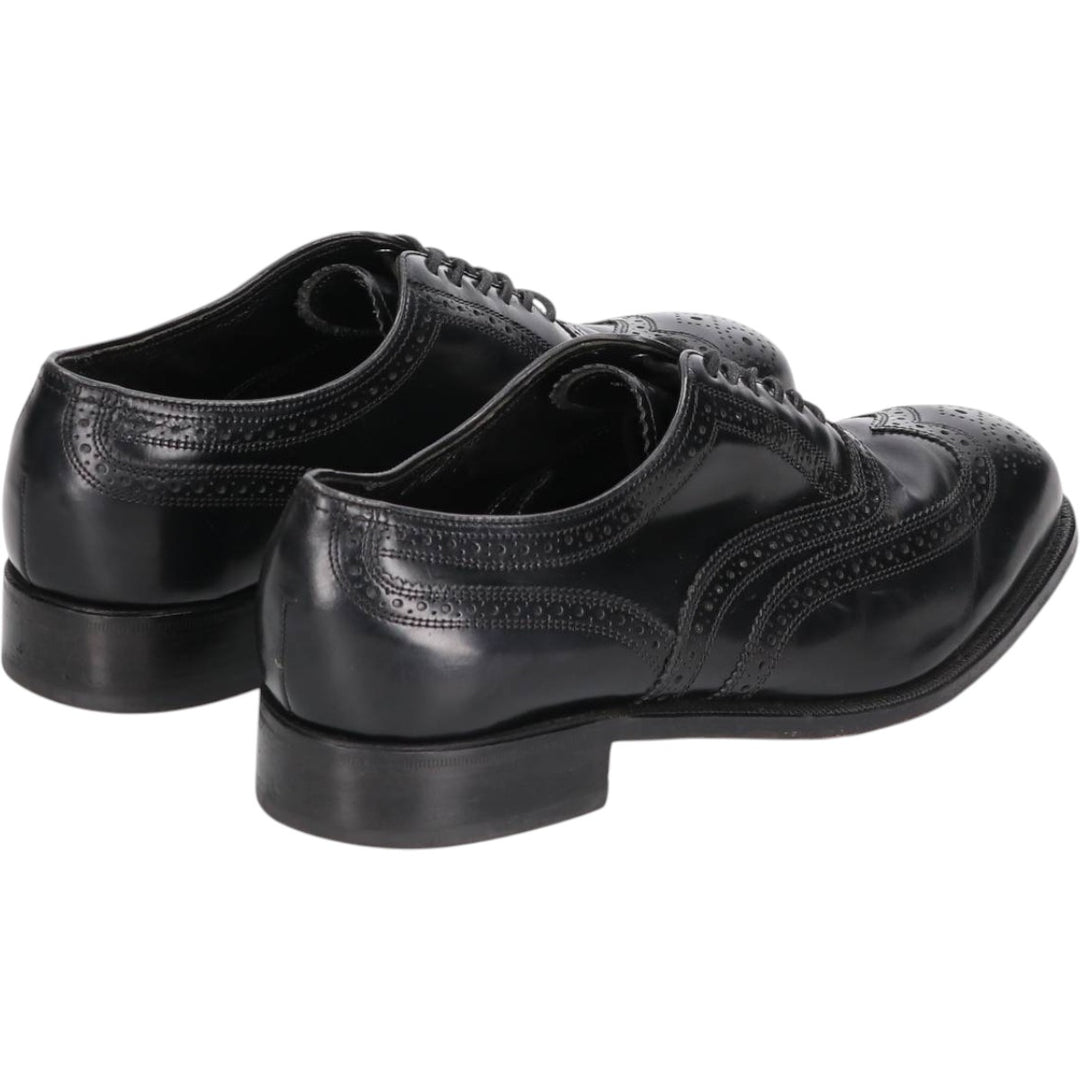 Florsheim Wingtip Shoes 9 1/2D Men's 27.5cm genuine leather black type Vintage Second Hand