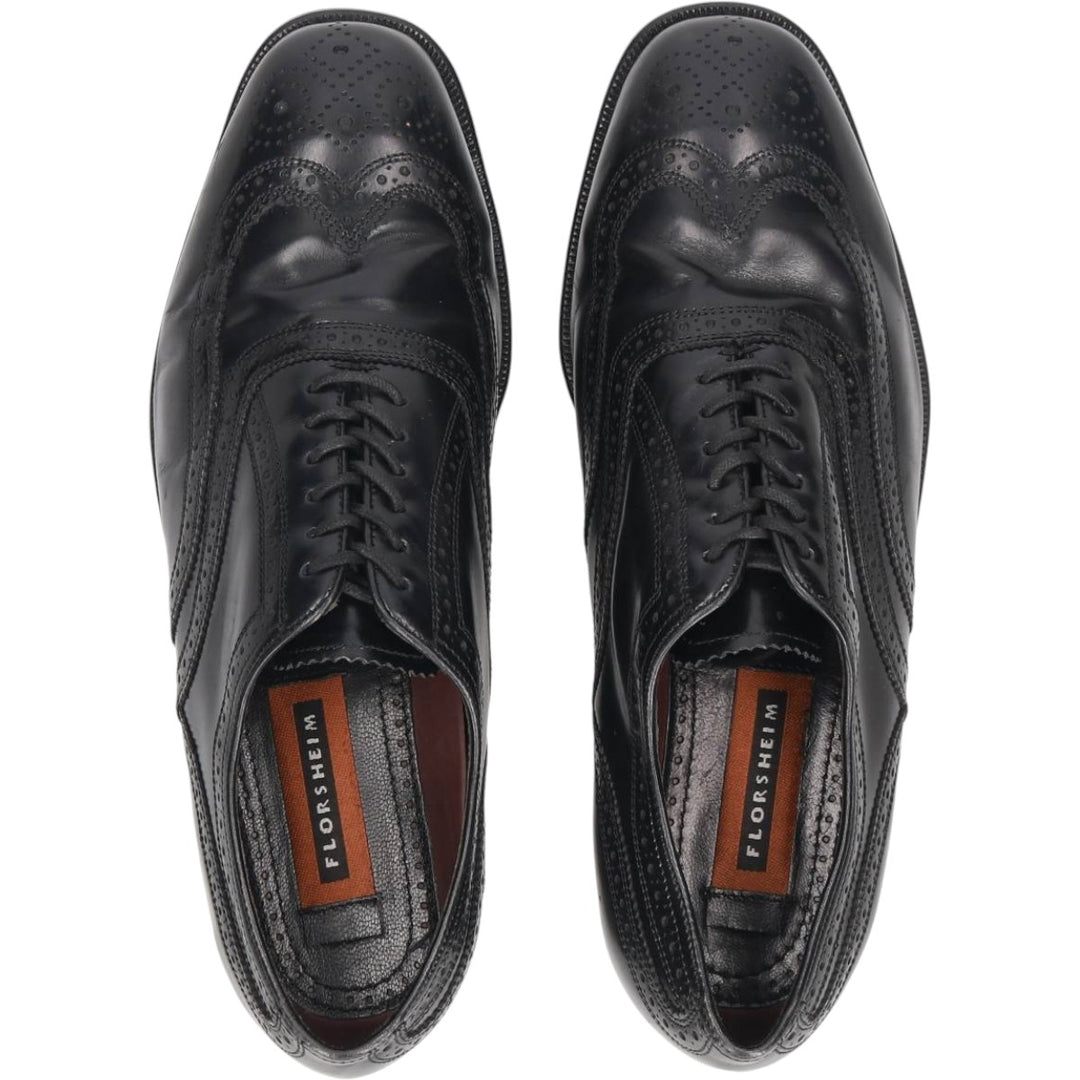 Florsheim Wingtip Shoes 9 1/2D Men's 27.5cm genuine leather black type Vintage Second Hand