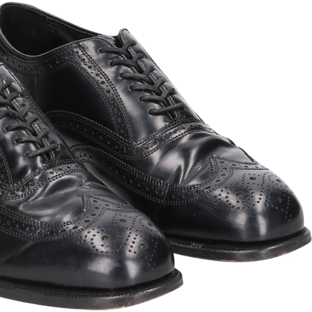 Florsheim Wingtip Shoes 9 1/2D Men's 27.5cm genuine leather black type Vintage Second Hand