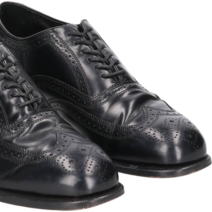 Florsheim Wingtip Shoes 9 1/2D Men's 27.5cm genuine leather black type Vintage Second Hand
