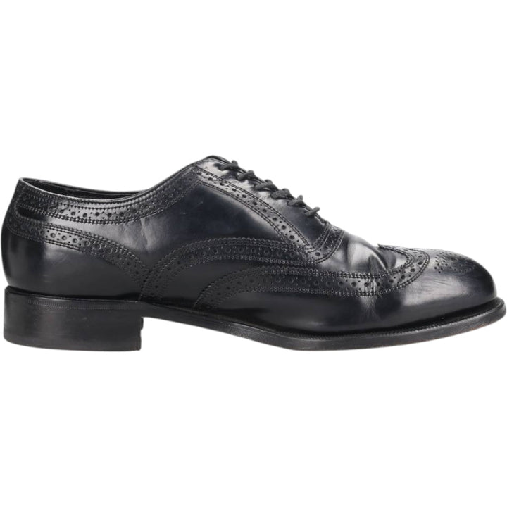 Florsheim Wingtip Shoes 9 1/2D Men's 27.5cm genuine leather black type Vintage Second Hand