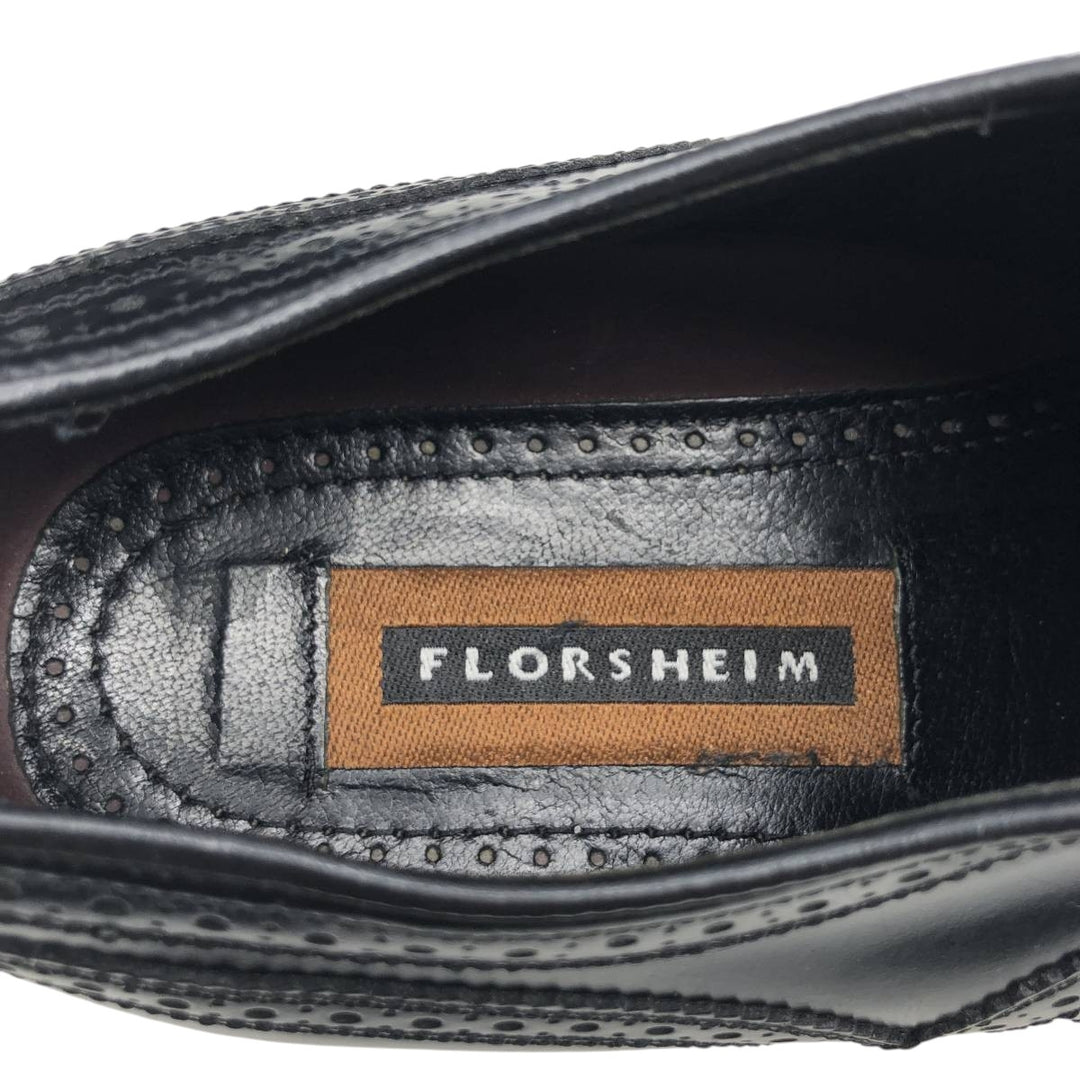 Florsheim Wingtip Shoes 9 1/2D Men's 27.5cm genuine leather black type Vintage Second Hand