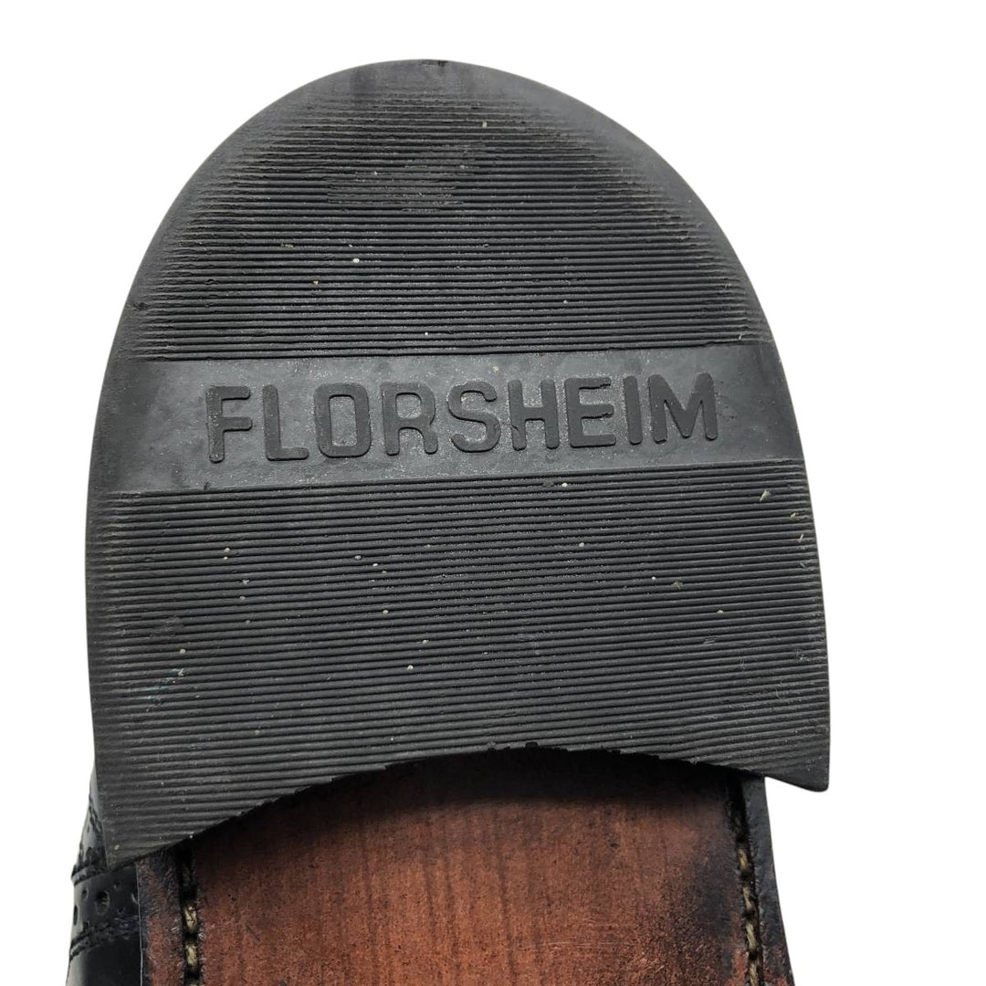 Florsheim Wingtip Shoes 9 1/2D Men's 27.5cm genuine leather black type Vintage Second Hand