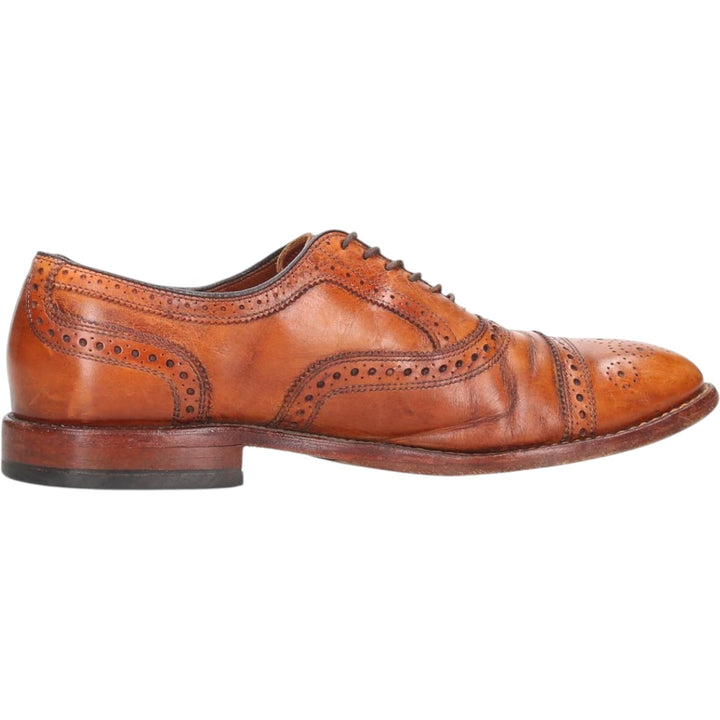 Allen Edmonds STRAND semi-brogue straight-tip shoes, made in the USA, size 10D Men's 28.0cm genuine leather brown type Vintage Second Hand