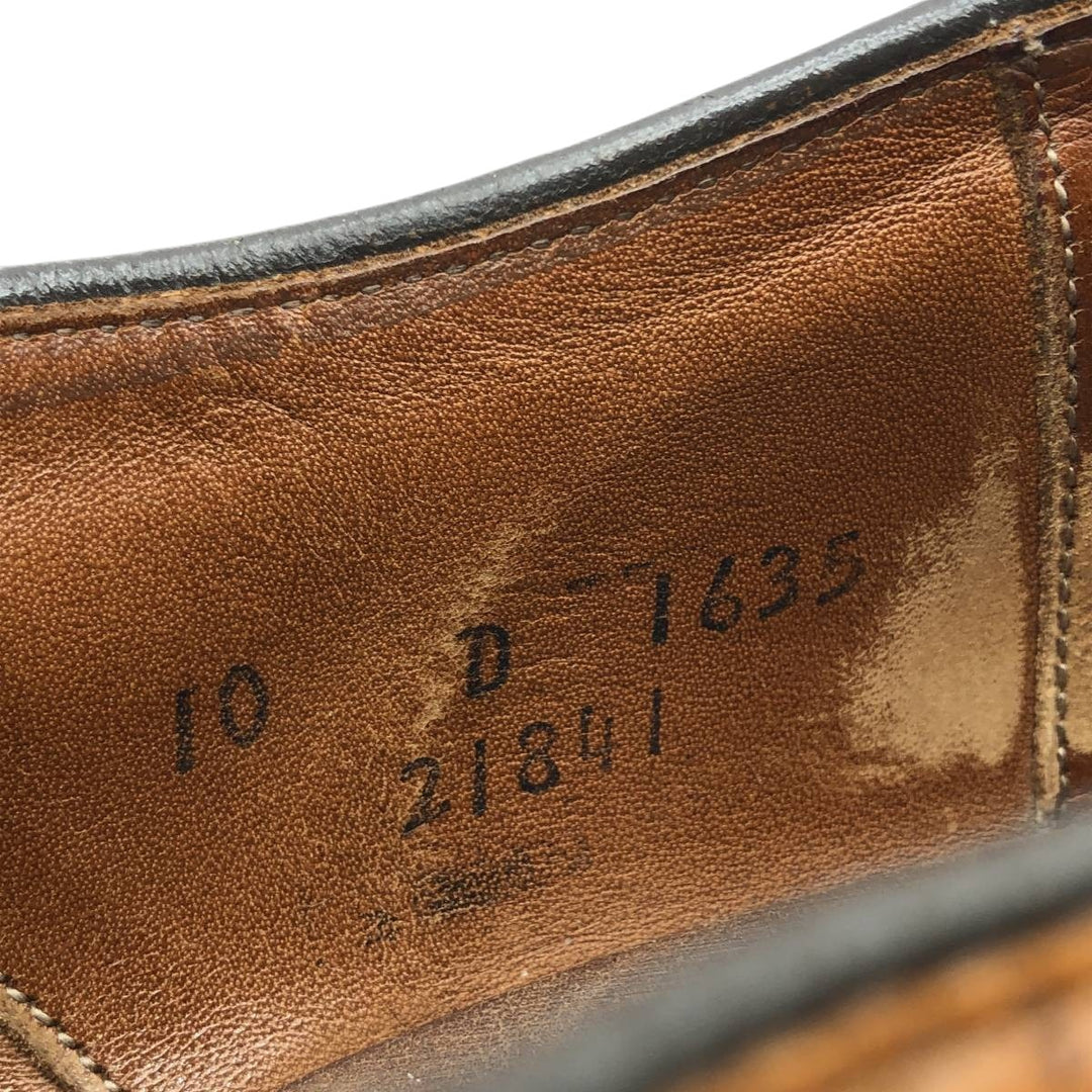 Allen Edmonds STRAND semi-brogue straight-tip shoes, made in the USA, size 10D Men's 28.0cm genuine leather brown type Vintage Second Hand