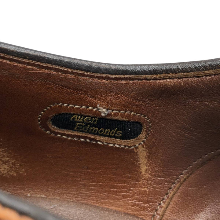 Allen Edmonds STRAND semi-brogue straight-tip shoes, made in the USA, size 10D Men's 28.0cm genuine leather brown type Vintage Second Hand