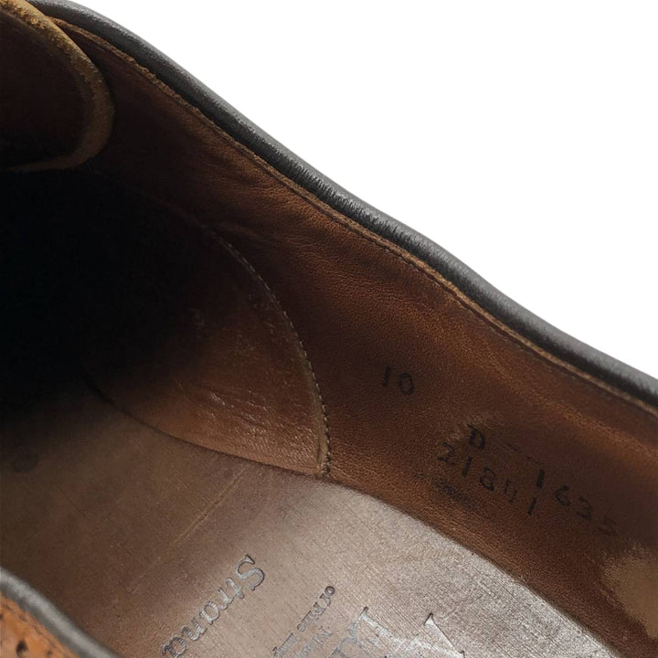 Allen Edmonds STRAND semi-brogue straight-tip shoes, made in the USA, size 10D Men's 28.0cm genuine leather brown type Vintage Second Hand