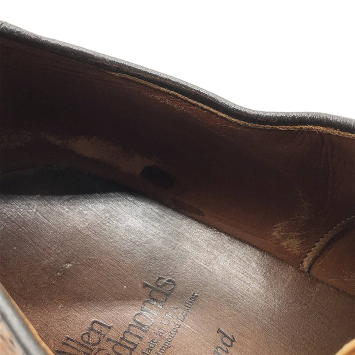 Allen Edmonds STRAND semi-brogue straight-tip shoes, made in the USA, size 10D Men's 28.0cm genuine leather brown type Vintage Second Hand