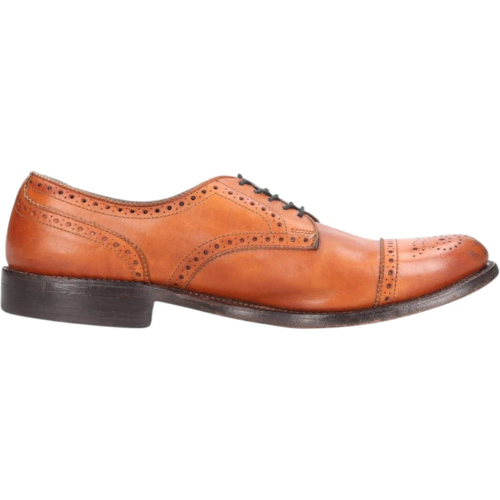 Allen Edmonds Sanford Semi-Brogue Straight-Tip Shoes, Made in USA, Size 9 1/2, AAA Men's 27.5cm genuine leather brown type Vintage Second Hand