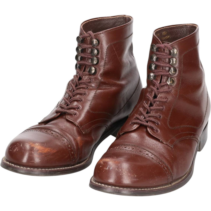 SIR IMPERIAL Straight Tip Short Boots 8 Men's 26.0cm genuine leather brown type Vintage Second Hand
