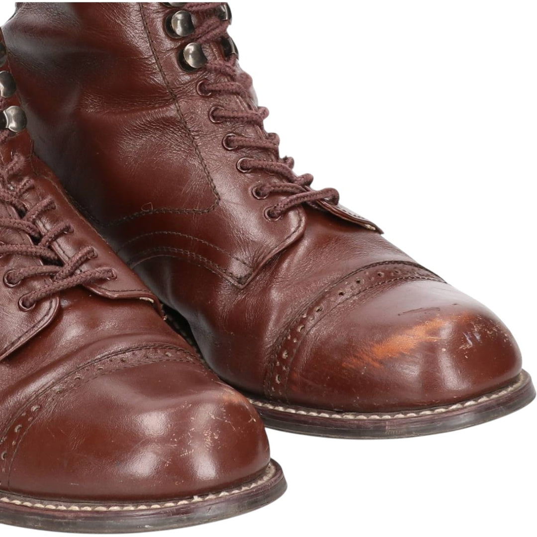 SIR IMPERIAL Straight Tip Short Boots 8 Men's 26.0cm genuine leather brown type Vintage Second Hand