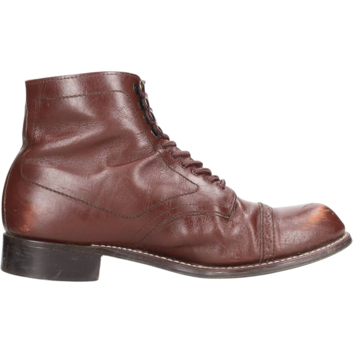 SIR IMPERIAL Straight Tip Short Boots 8 Men's 26.0cm genuine leather brown type Vintage Second Hand