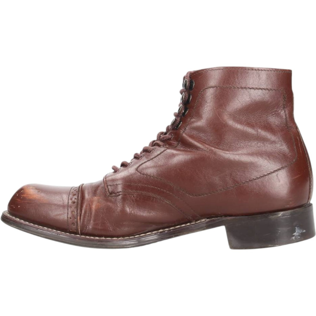 SIR IMPERIAL Straight Tip Short Boots 8 Men's 26.0cm genuine leather brown type Vintage Second Hand