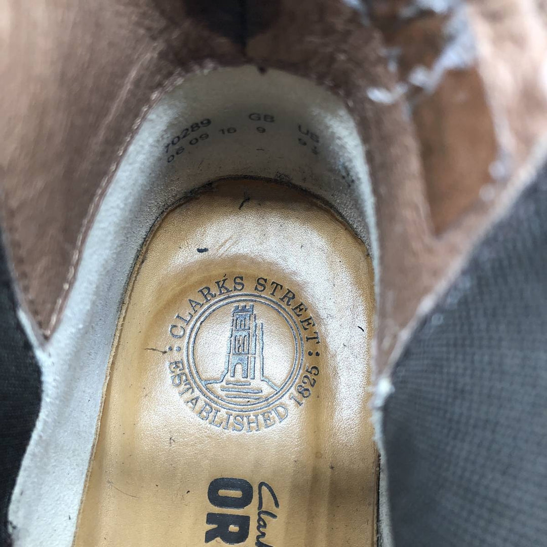 Clarks Suede Side Gore Boots Size 10 Men's 28.0cm suede brown type Vintage Second Hand