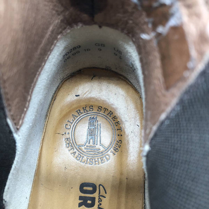 Clarks Suede Side Gore Boots Size 10 Men's 28.0cm suede brown type Vintage Second Hand