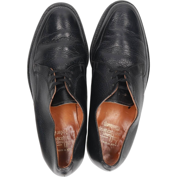 John Hampton U-Tip Shoes, Made in England, Size 6 Women's 24.5cm genuine leather black type Vintage Second Hand