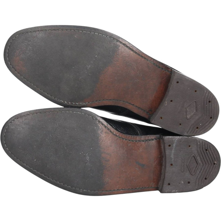 John Hampton U-Tip Shoes, Made in England, Size 6 Women's 24.5cm genuine leather black type Vintage Second Hand