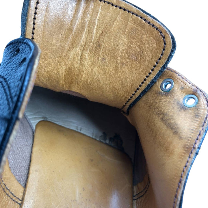 John Hampton U-Tip Shoes, Made in England, Size 6 Women's 24.5cm genuine leather black type Vintage Second Hand